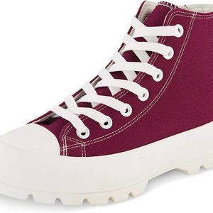 Maroon High Top Sneakers